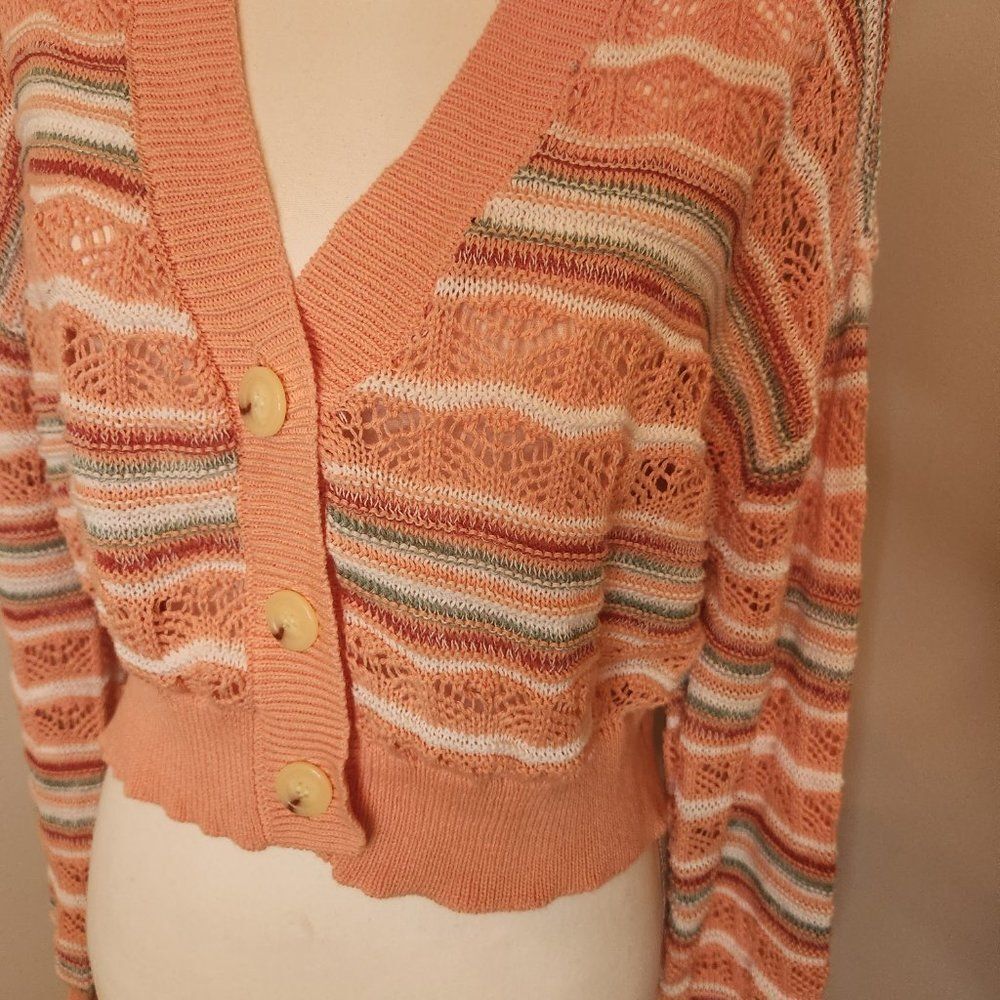 Major Label Group Cropped Striped Cardigan - Picture 5 of 8